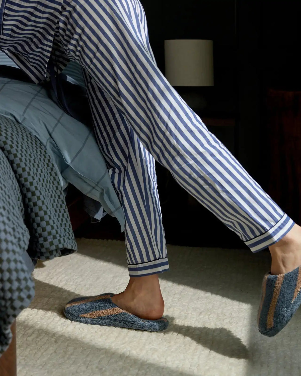 Terry Stripe Slippers - FINAL SALE (Dusk and Adobe)