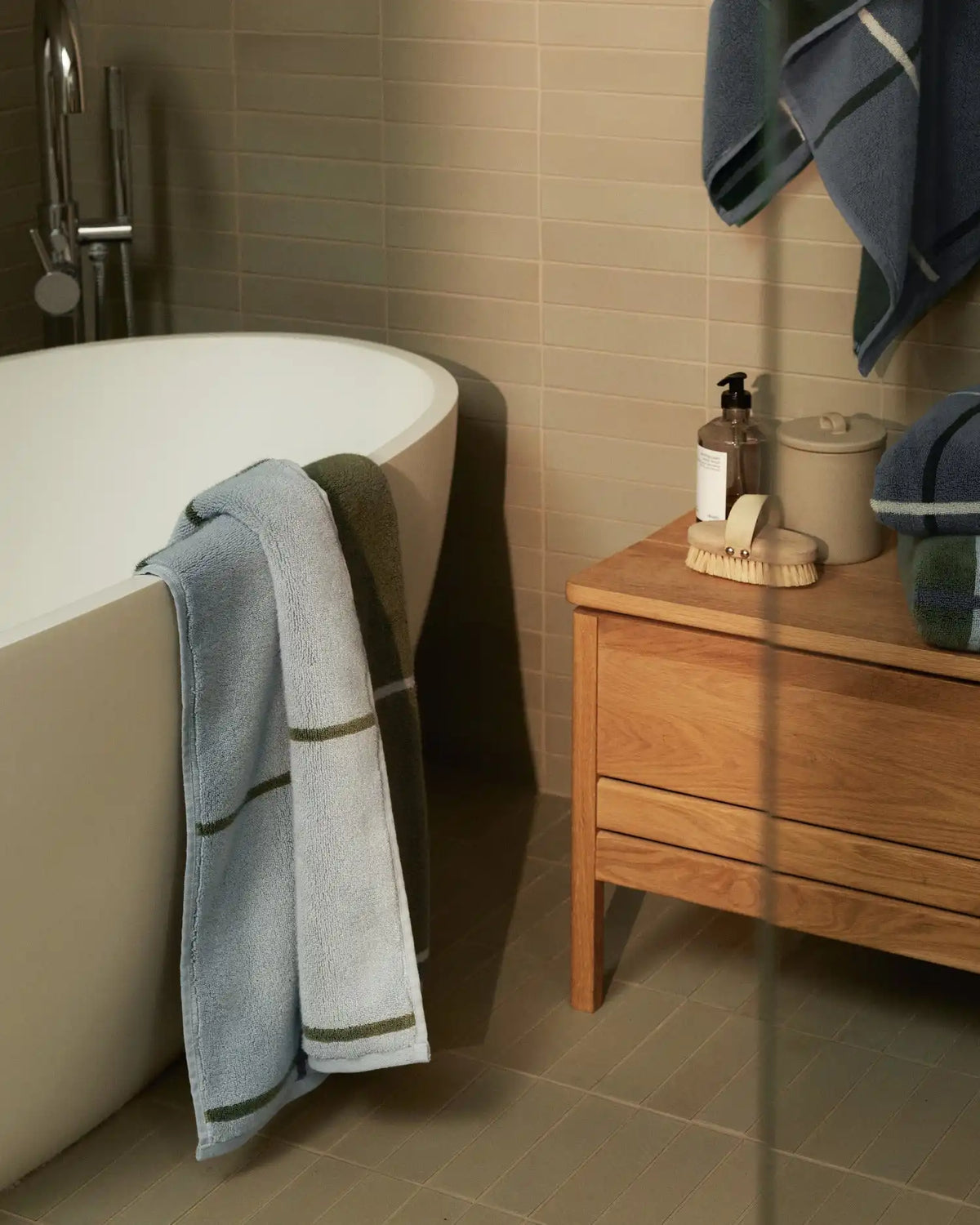 6+6 Organic Plush Bath Bundle - Thyme Windowpane