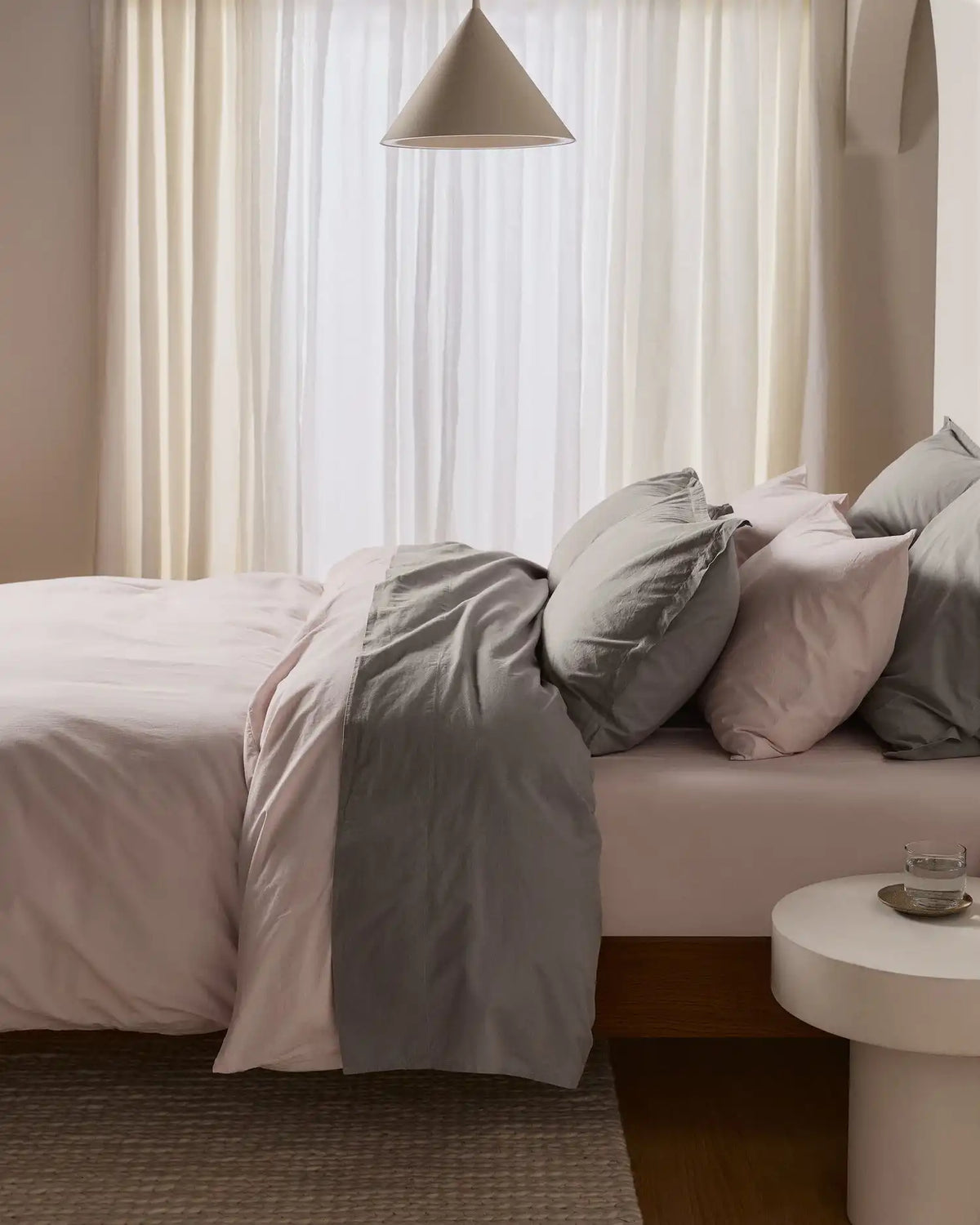 Brushed Cotton Euro Sham (Pebble)