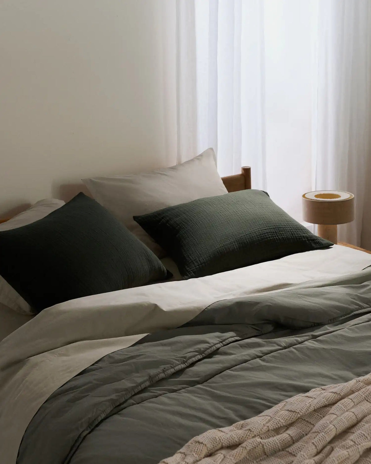 Organic Cloud Cotton Sham Set (Evergreen)