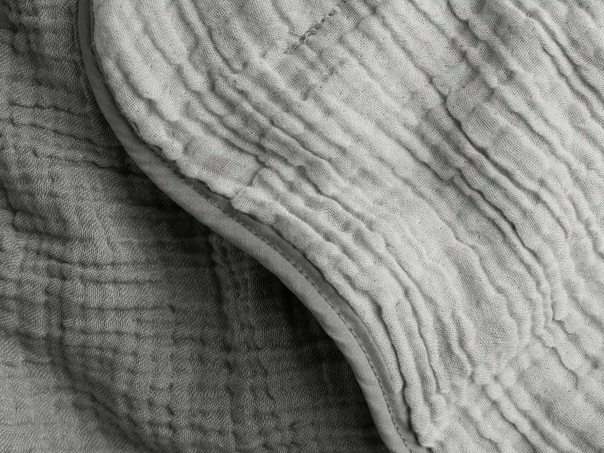 Organic Cloud Cotton Quilt - FINAL SALE (Steel and Smoke)