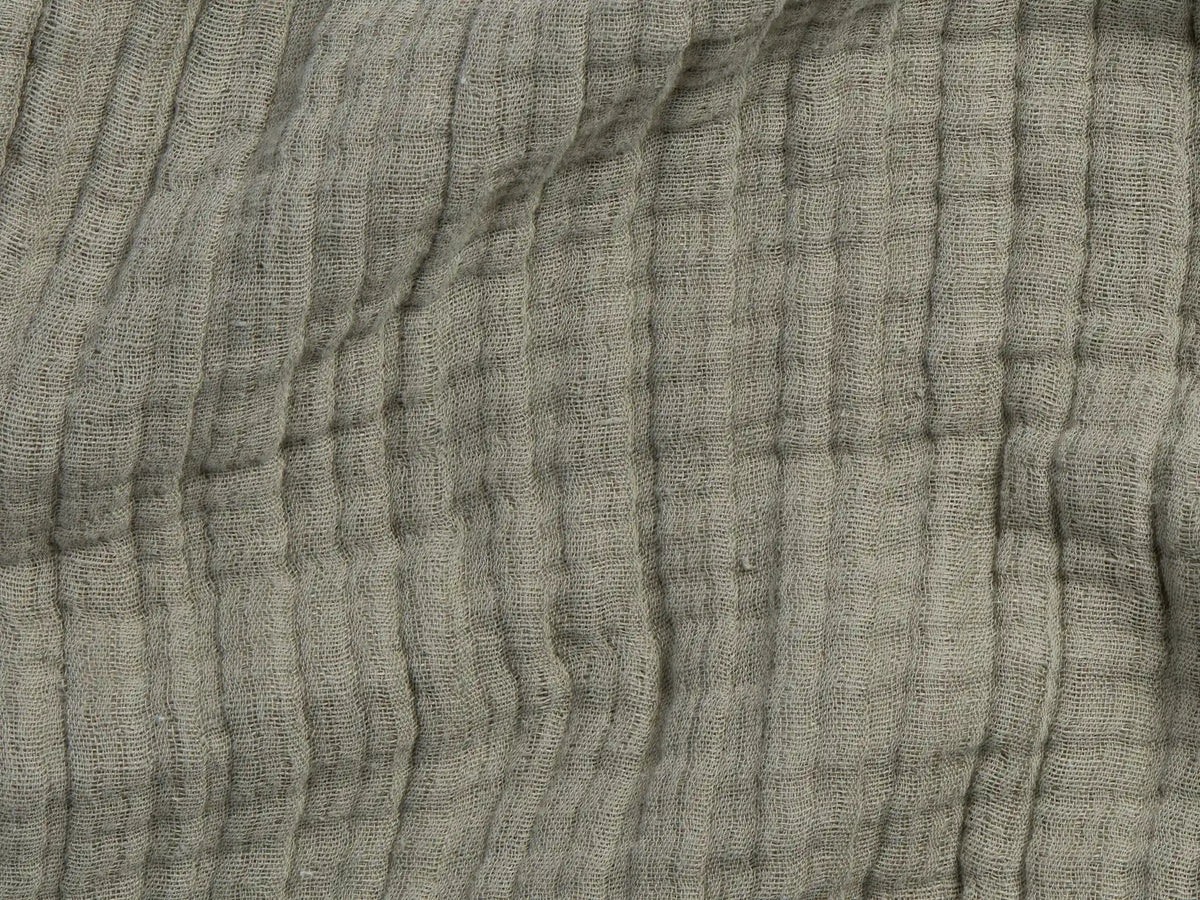 Cloud Linen Gauze Throw (Moss)