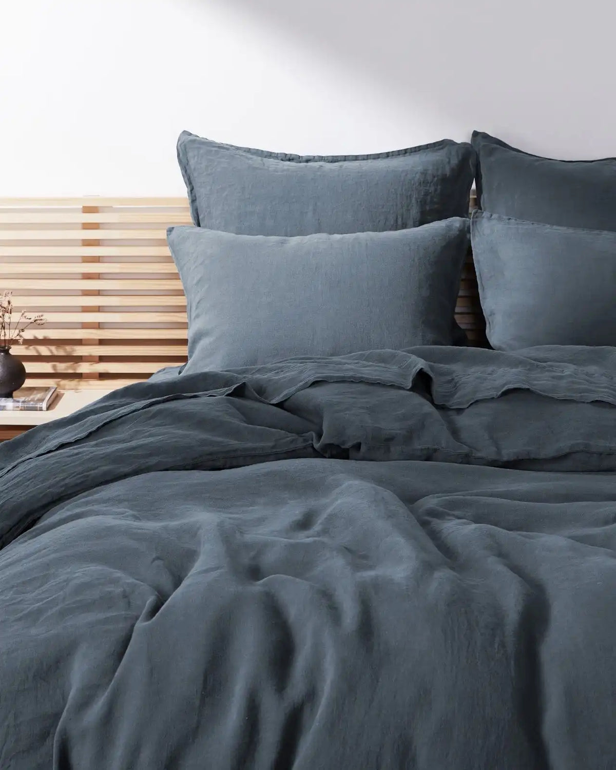 Linen Fitted Sheet (Dusk)