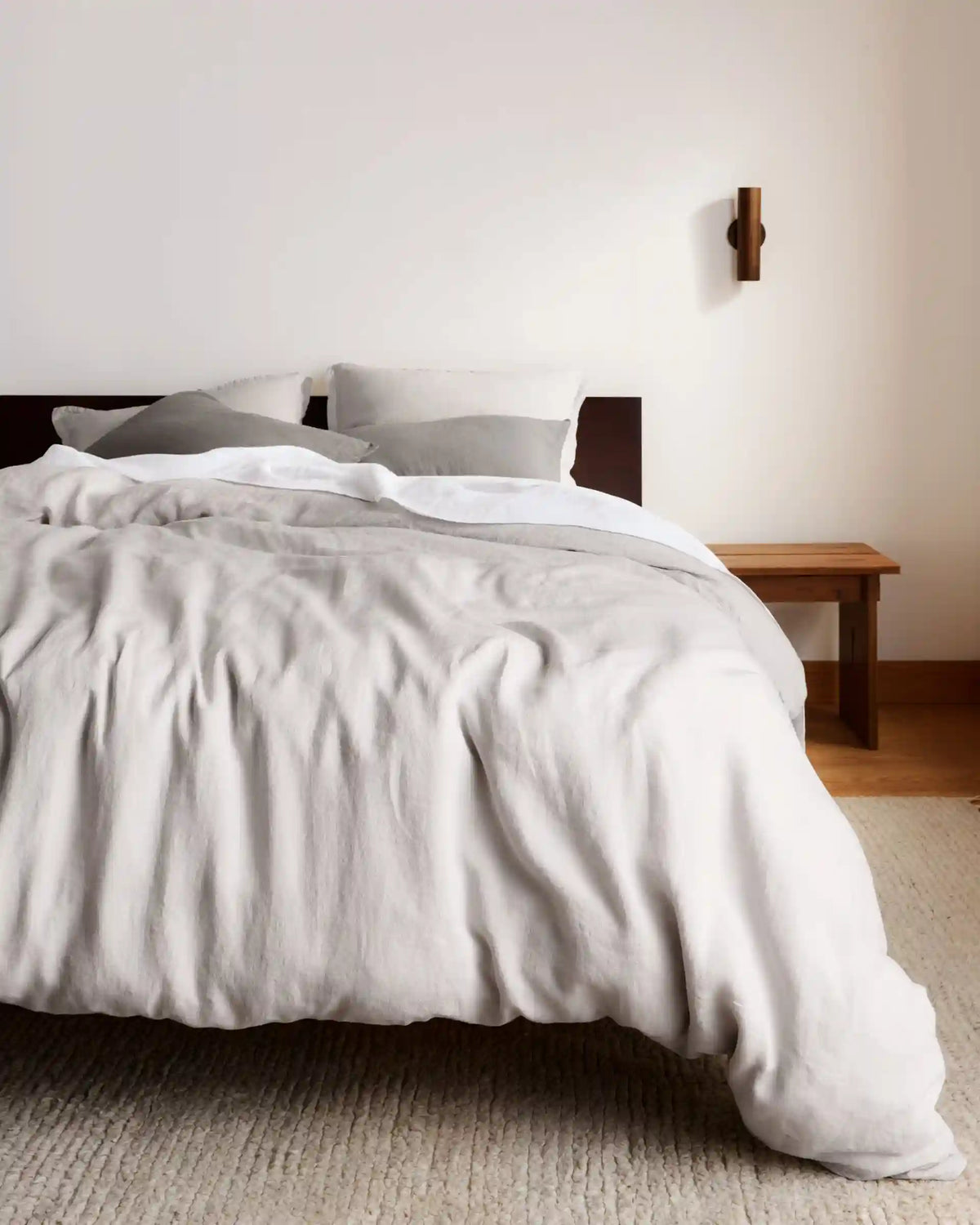 Linen Pillowcase Set (Dove)