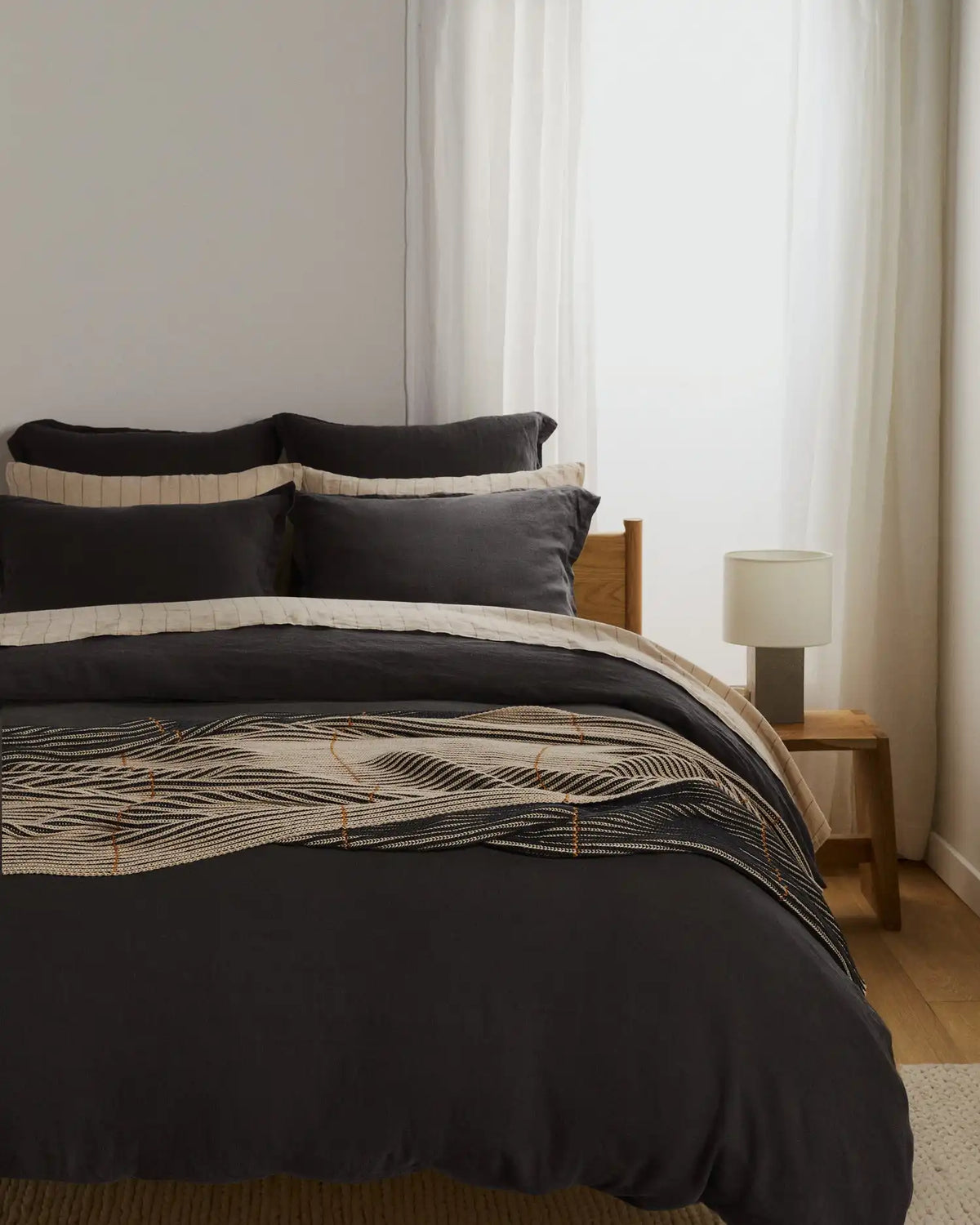 Linen Sham Set (Onyx)