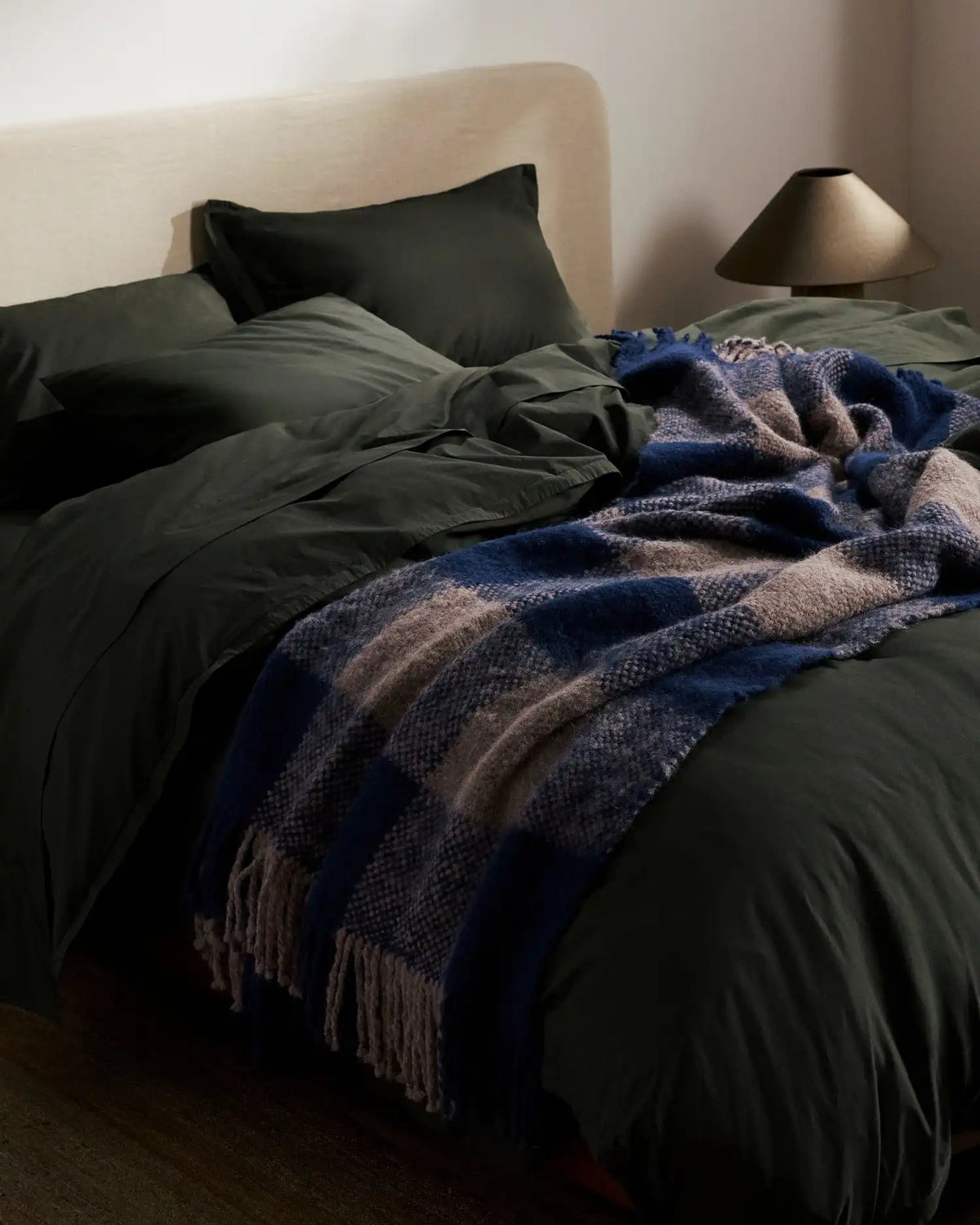Percale Duvet Cover Set - Evergreen K/CK