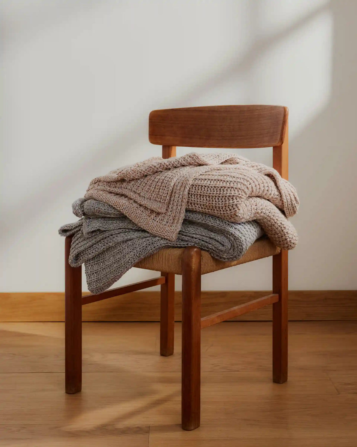 Marled Cotton Throw (Pebble)