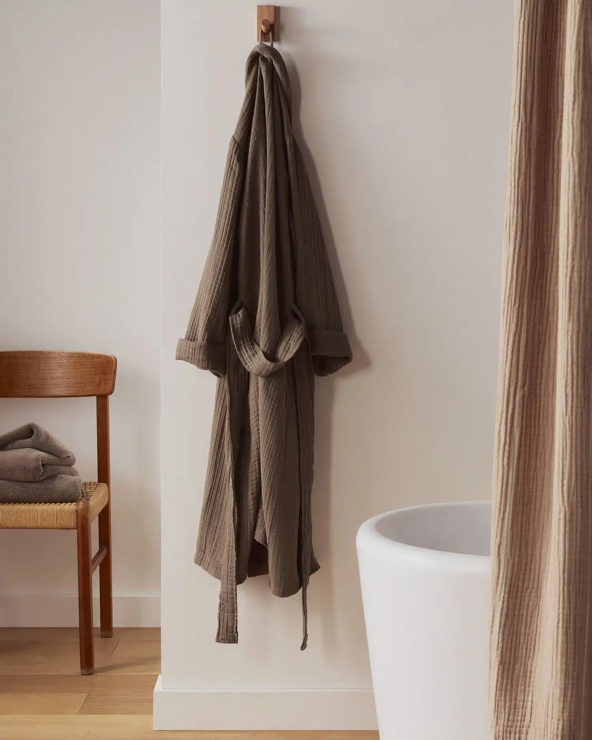 Cloud Cotton Robe (Warm Grey)