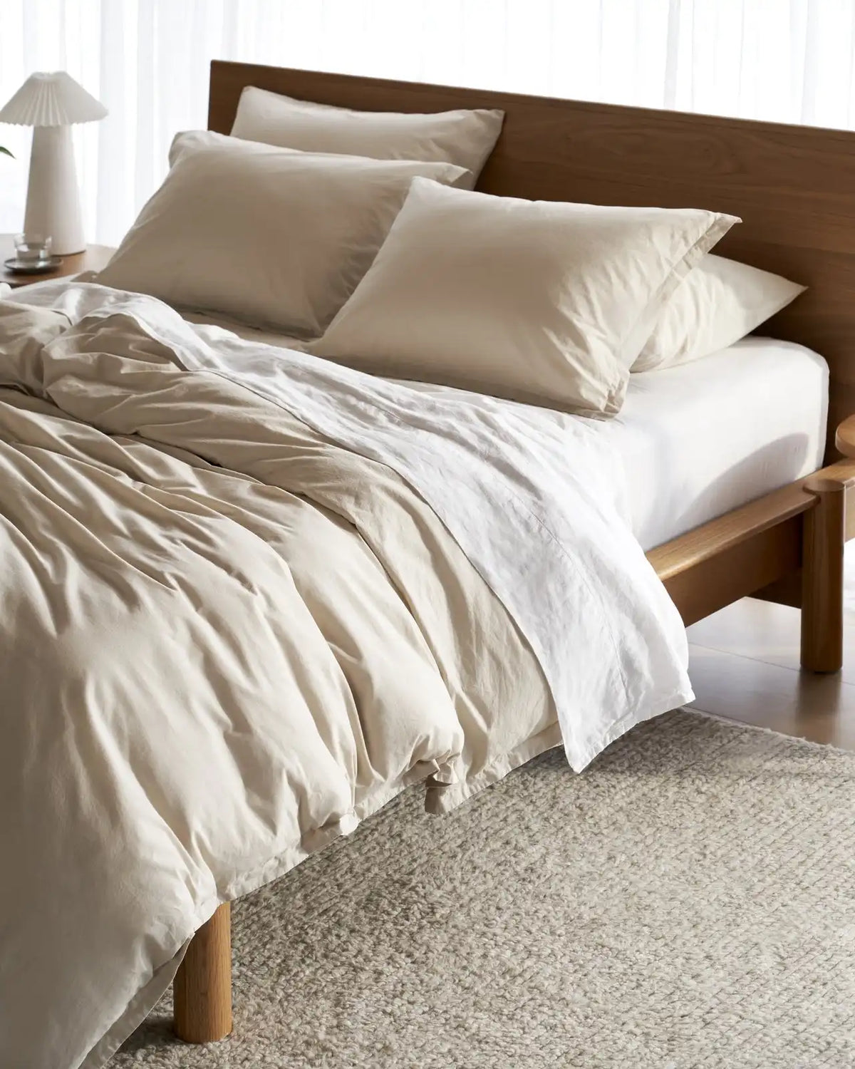 Percale Duvet Cover (Bone)