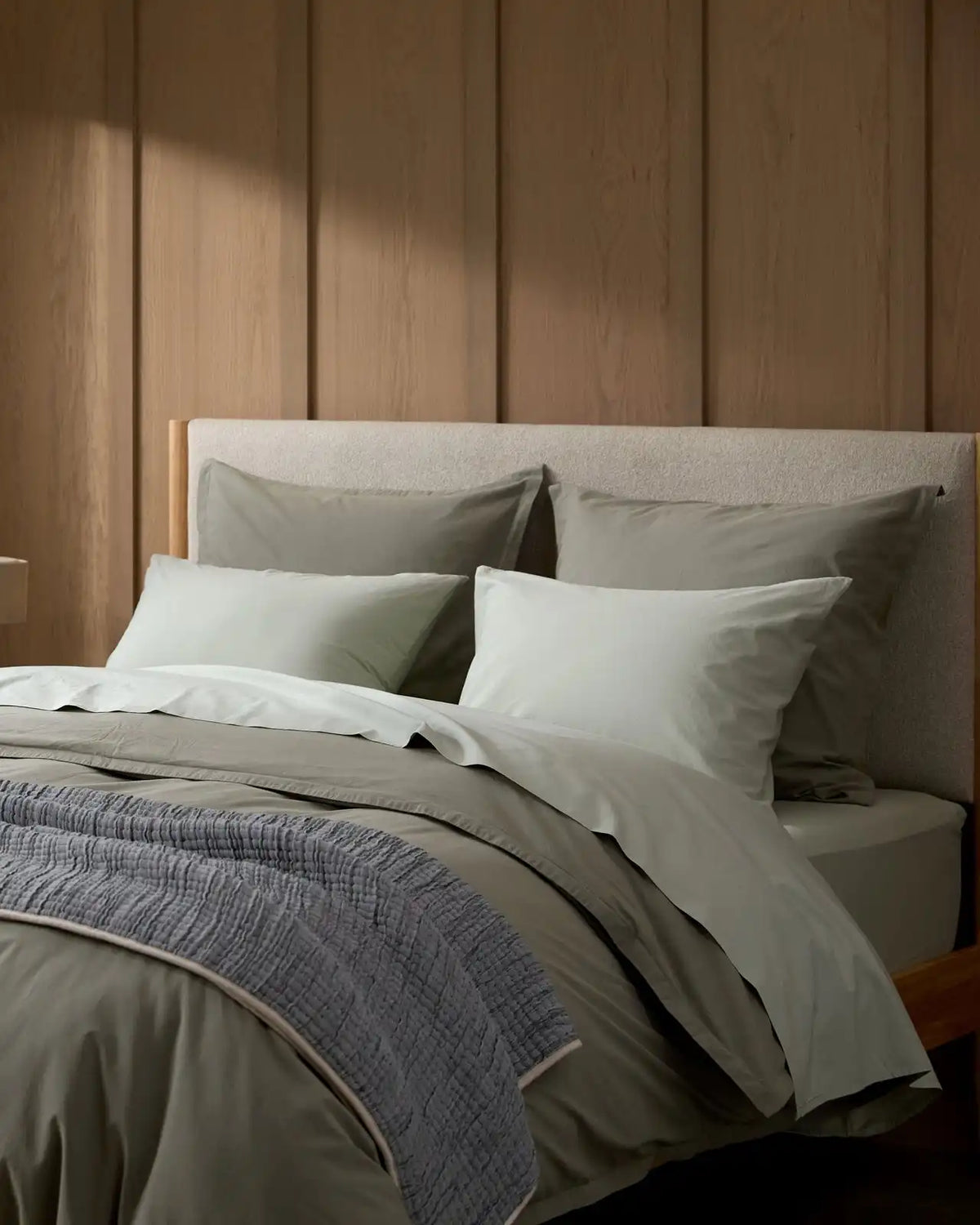 Percale Duvet Cover (Moss)