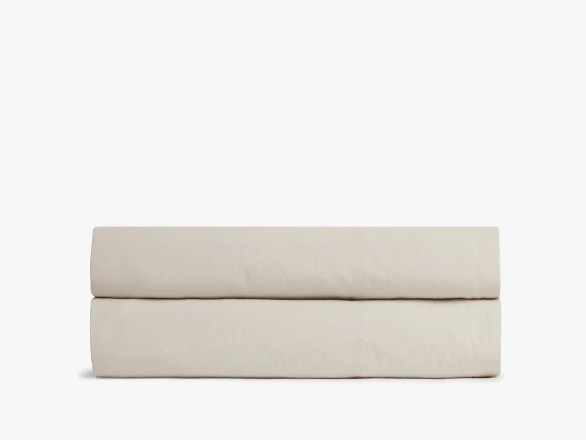 Percale Fitted Sheet - FINAL SALE (Sand)