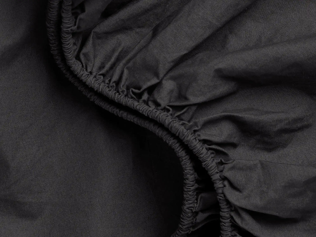Percale Fitted Sheet - FINAL SALE (Slate)