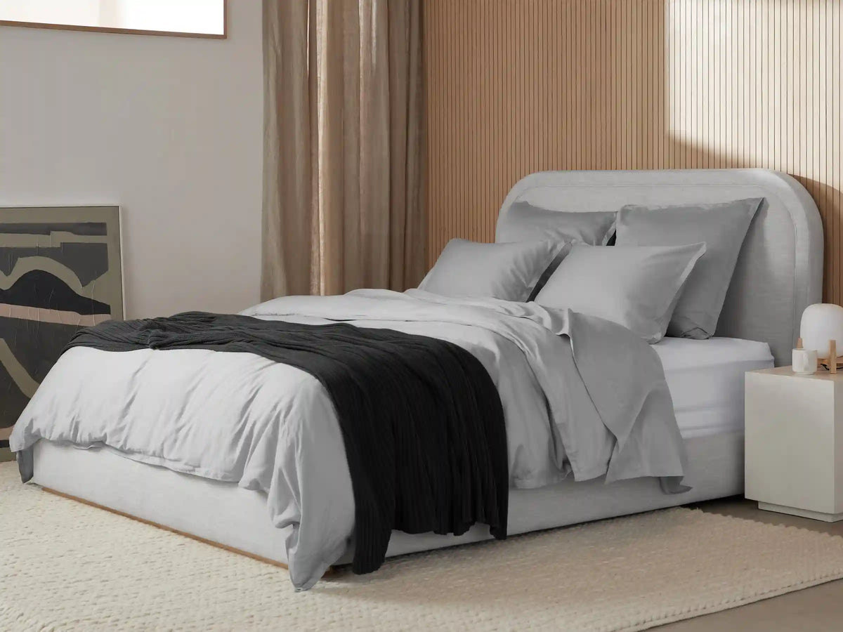 Sateen Sham Set (Light Grey)