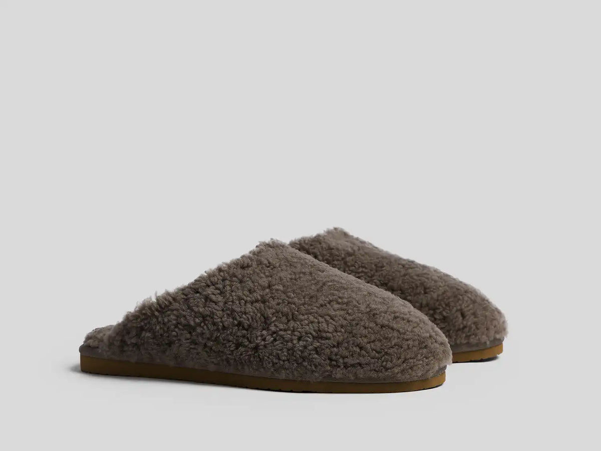 Shearling Wool Clogs (Ash)