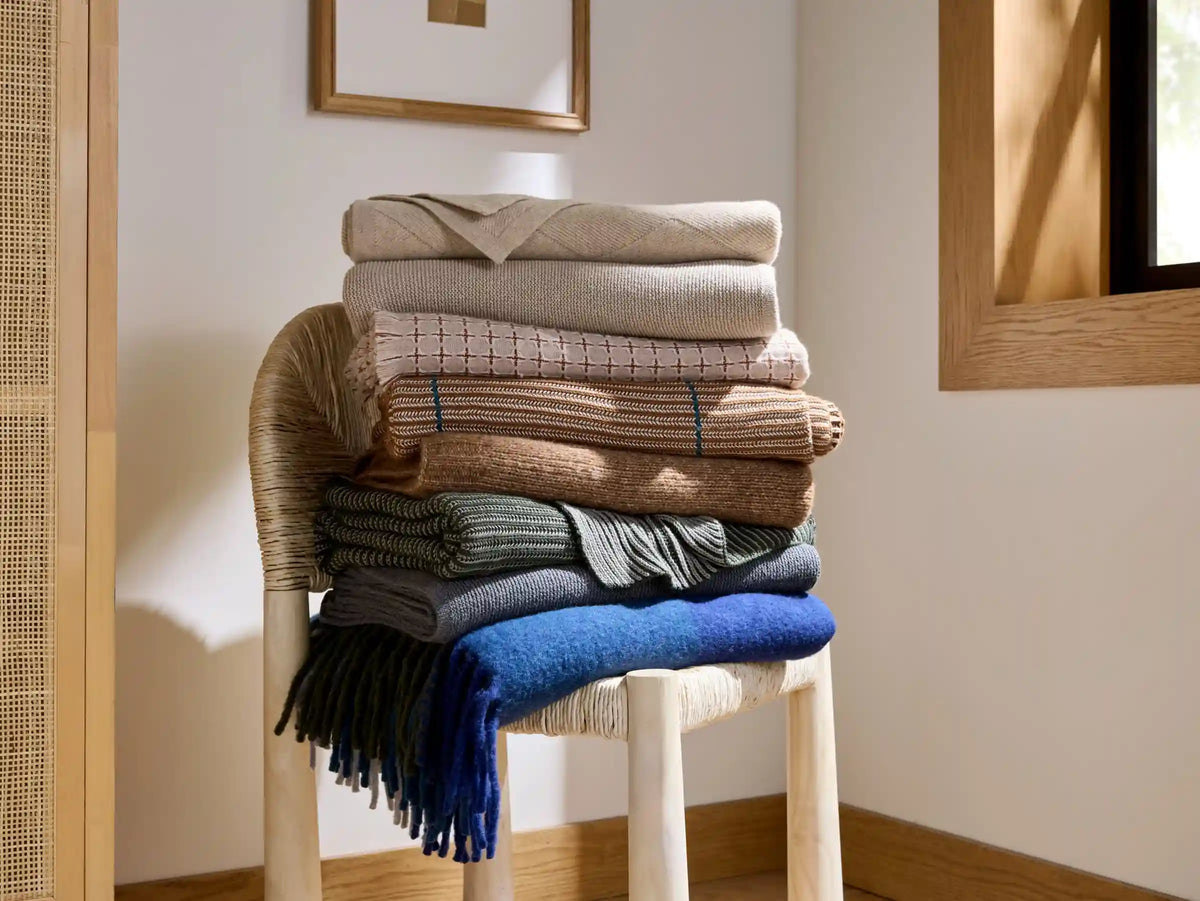 Natural Alpaca Throw (Tobacco)