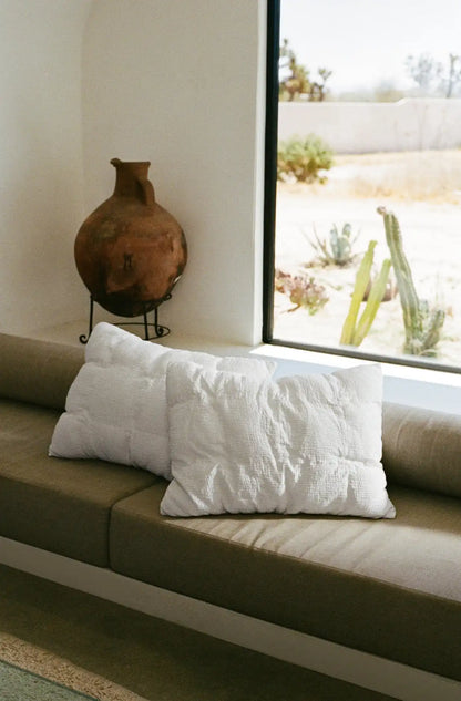 Relaxed Cotton Sham Set (White)