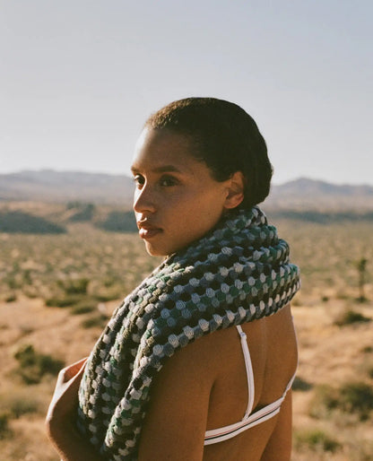 Organic Cotton Mosaic Towels (Sea)