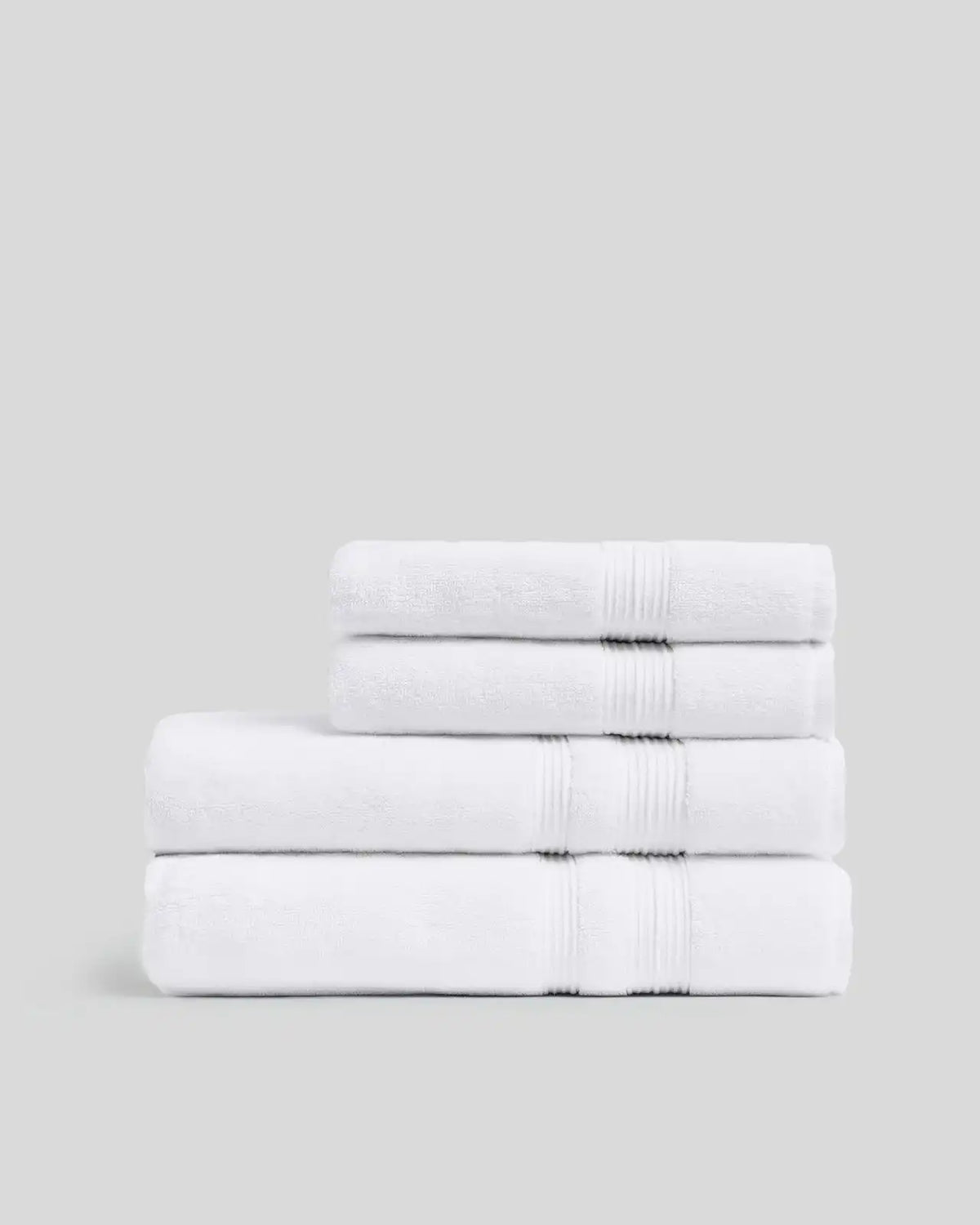 2+2 Classic Turkish Cotton Bath Bundle - White