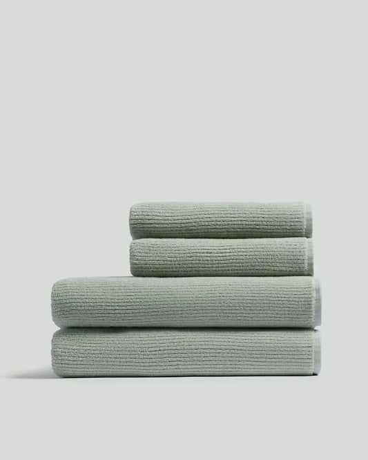 2+2 Soft Rib Bath Bundle - Sage