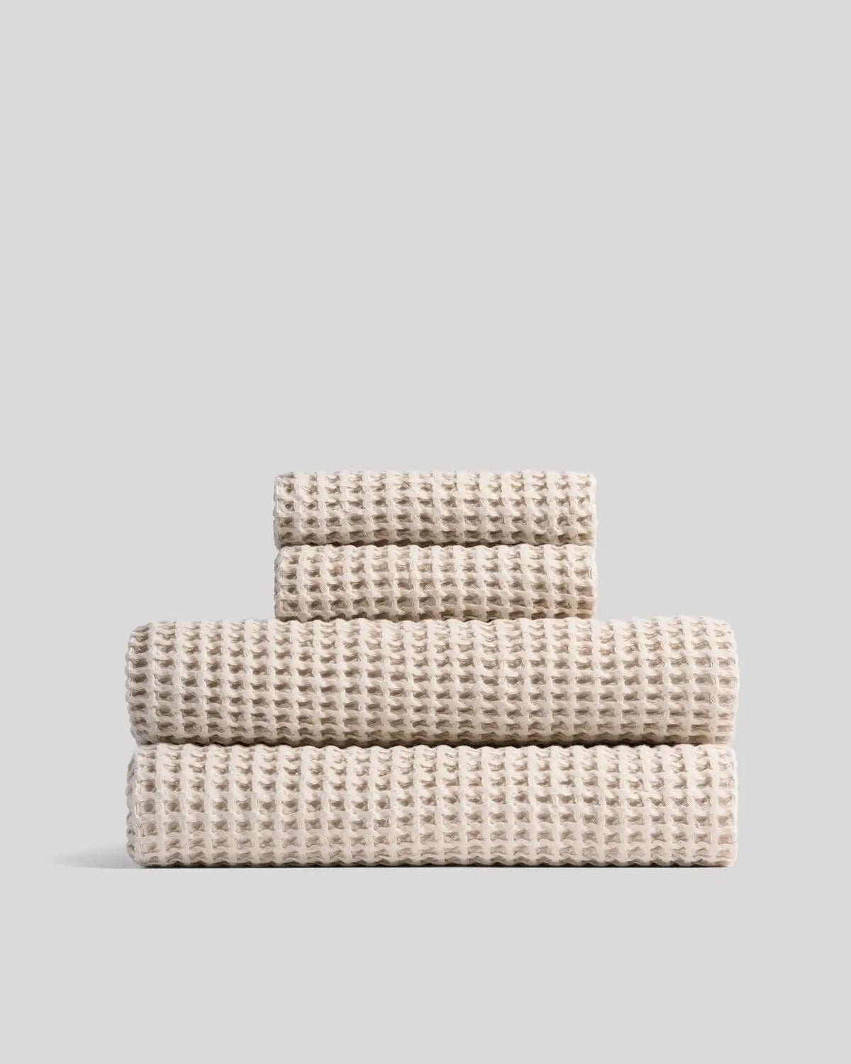 2+2 Waffle Bath Bundle - Bone