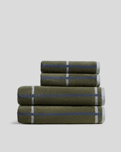 2+2 Organic Plush Bath Bundle - Thyme Windowpane