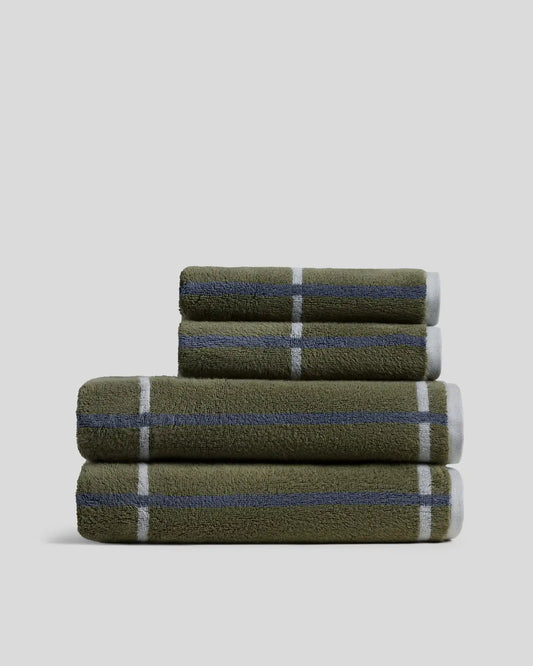 2+2 Organic Plush Bath Bundle - Thyme Windowpane