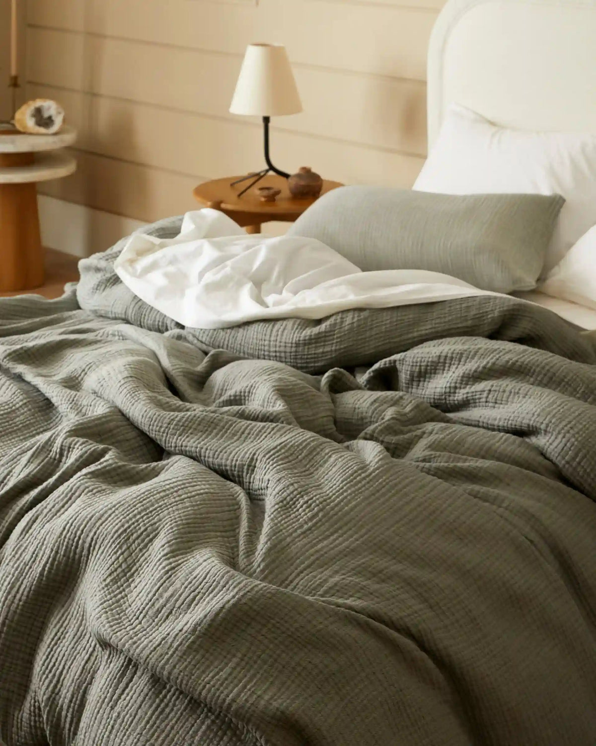 Organic Cloud Cotton Duvet Cover - FINAL SALE (Moss)
