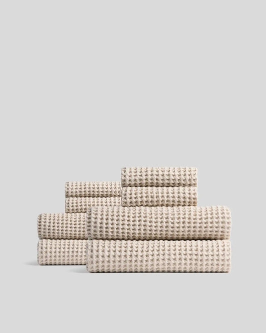 4+4 Waffle Bath Bundle - Bone