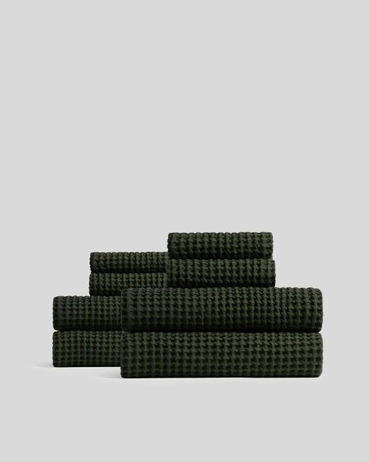 4+4 Waffle Bath Bundle - Evergreen