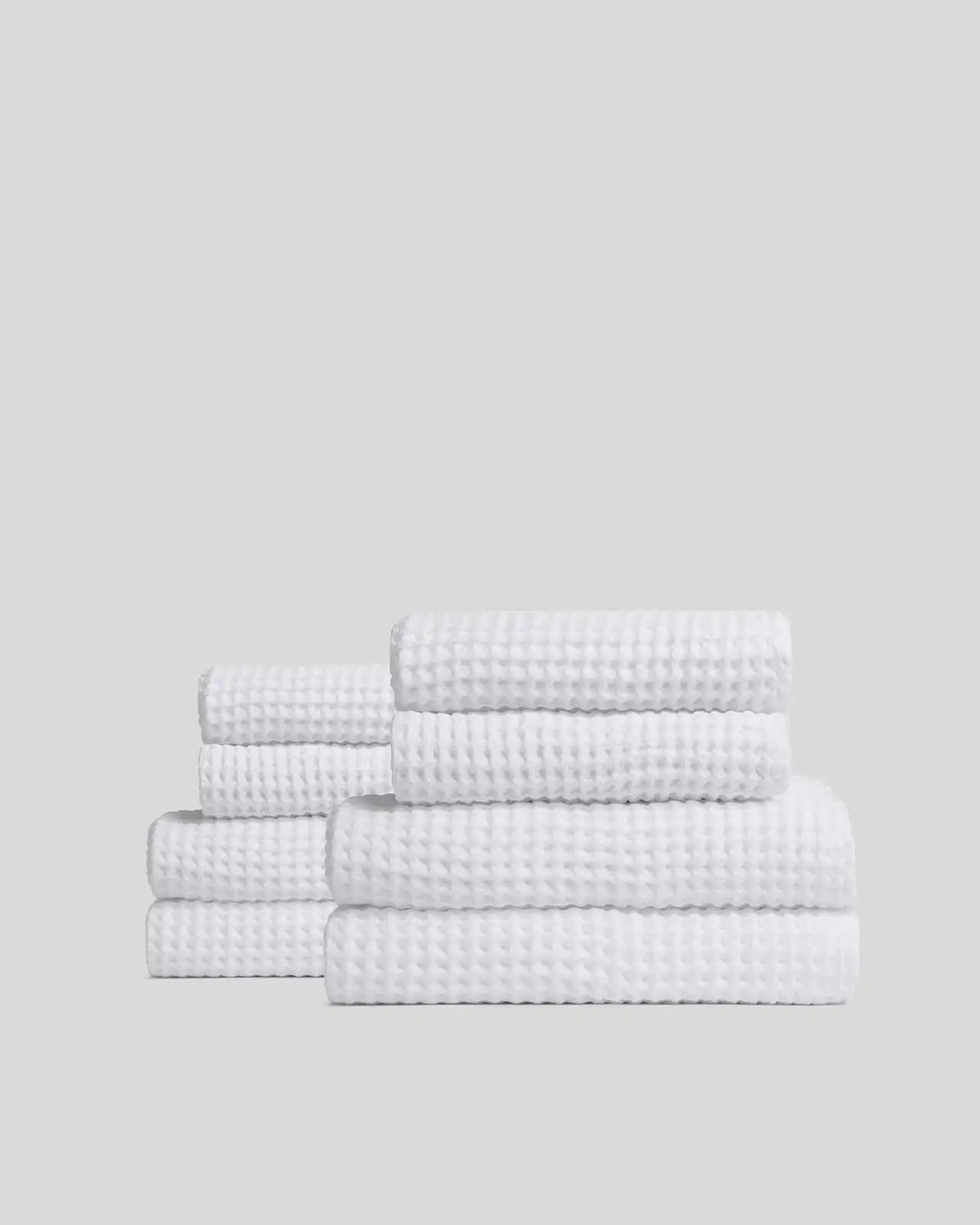 4+4 Waffle Bath Bundle - White