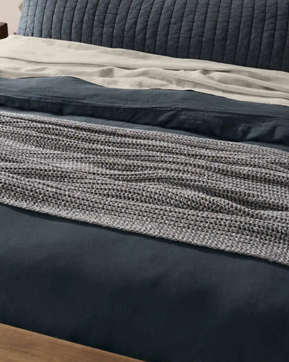Marled Cotton Throw (Pebble)