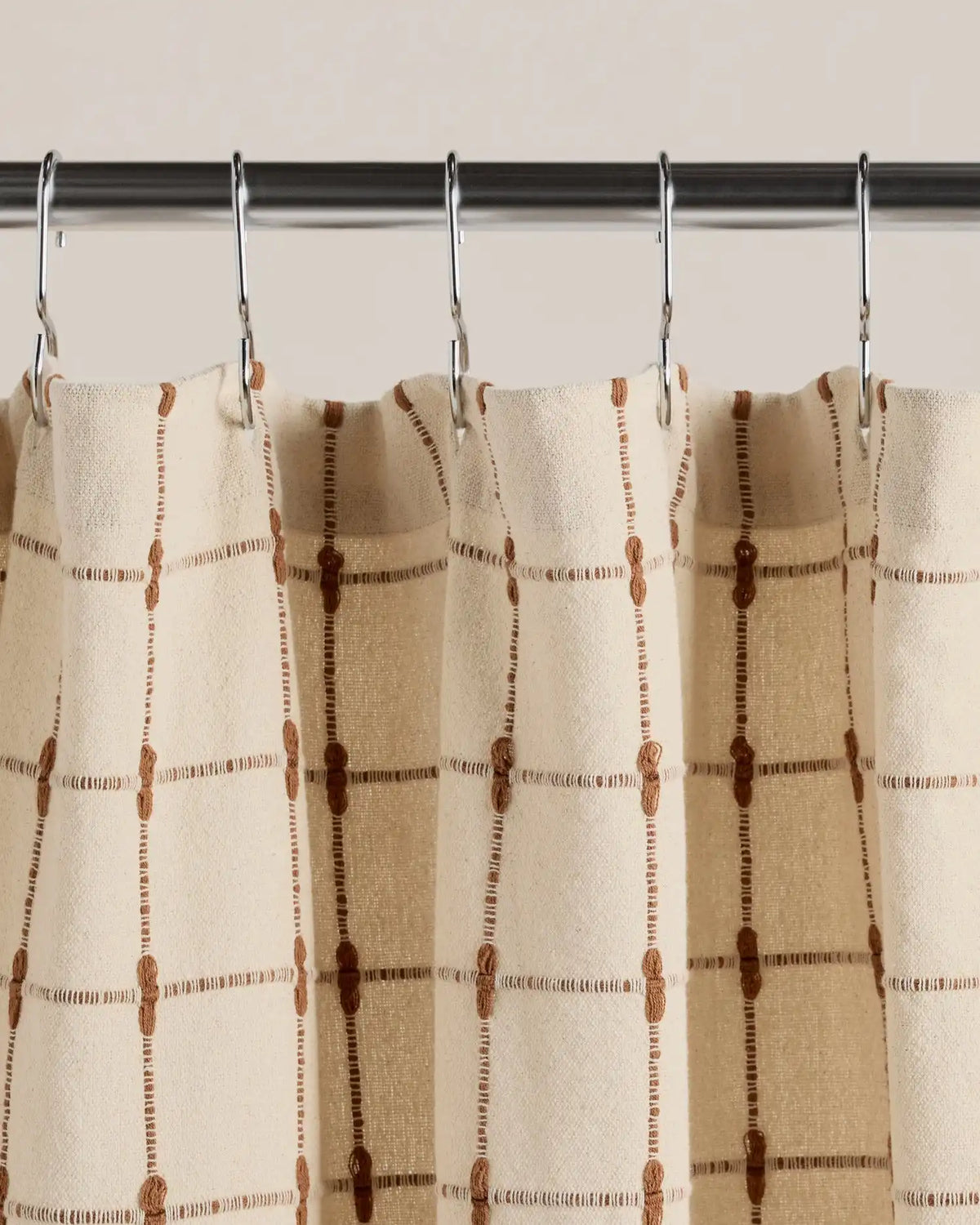 Organic Oasis Shower Curtain (Natural and Tobacco)