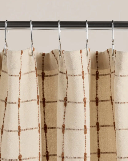 Organic Oasis Shower Curtain (Natural and Tobacco)