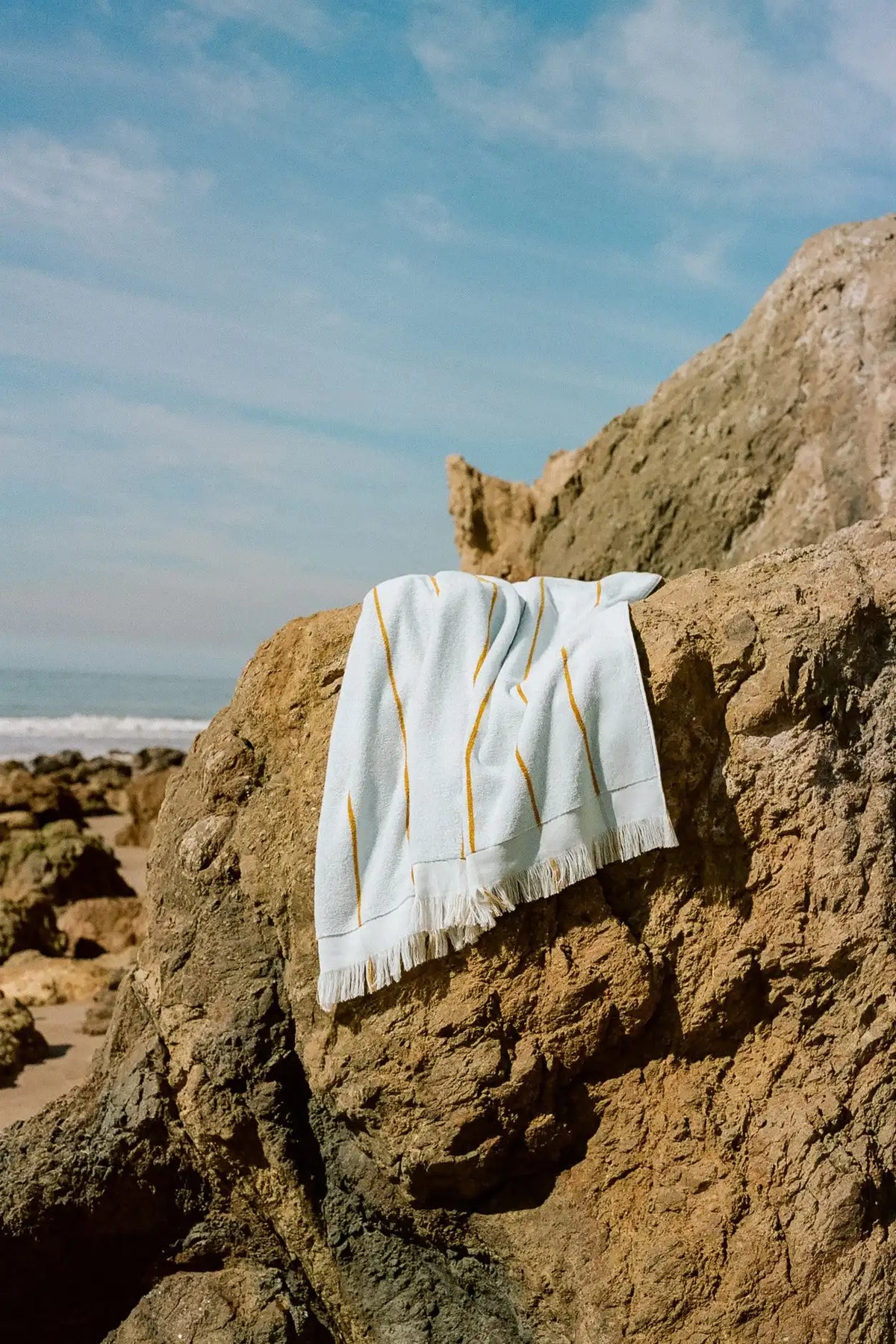 Bayside Beach Towel - FINAL SALE (Lagoon with Marigold)