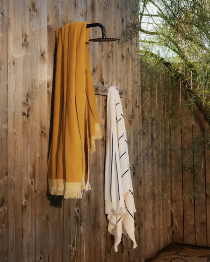 Bayside Beach Towel - FINAL SALE (Marigold with Warm Grey)