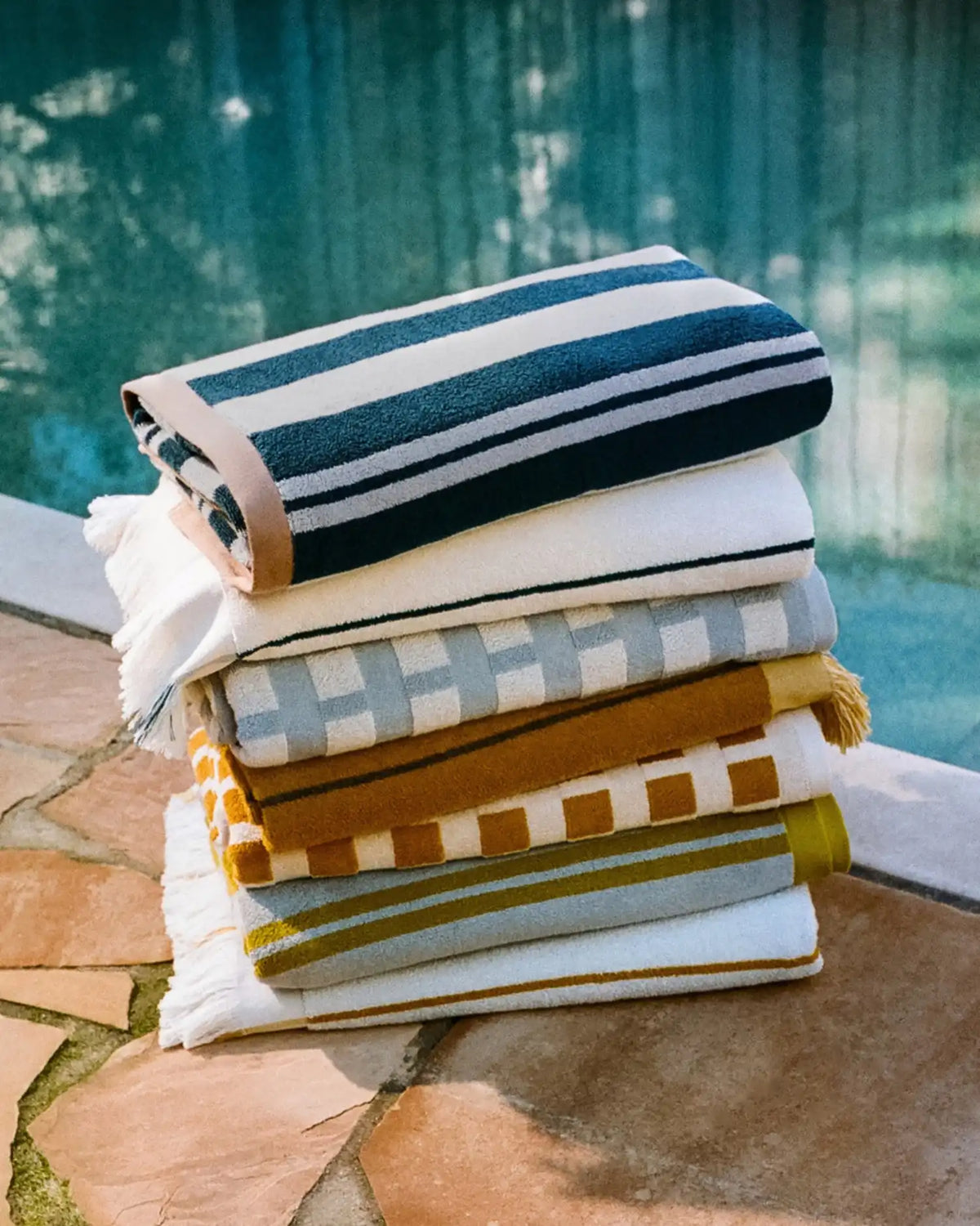 Bayside Beach Towel - FINAL SALE (Marigold with Warm Grey)