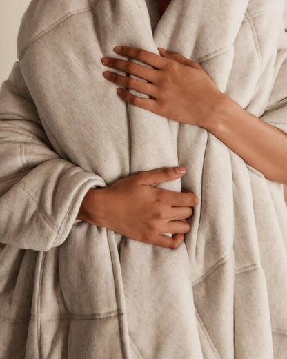 Linen Tencel Jersey Quilt - FINAL SALE (Heathered Oatmeal)