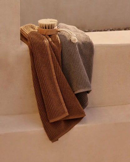 4+4 Soft Rib Bath Bundle - Warm Grey