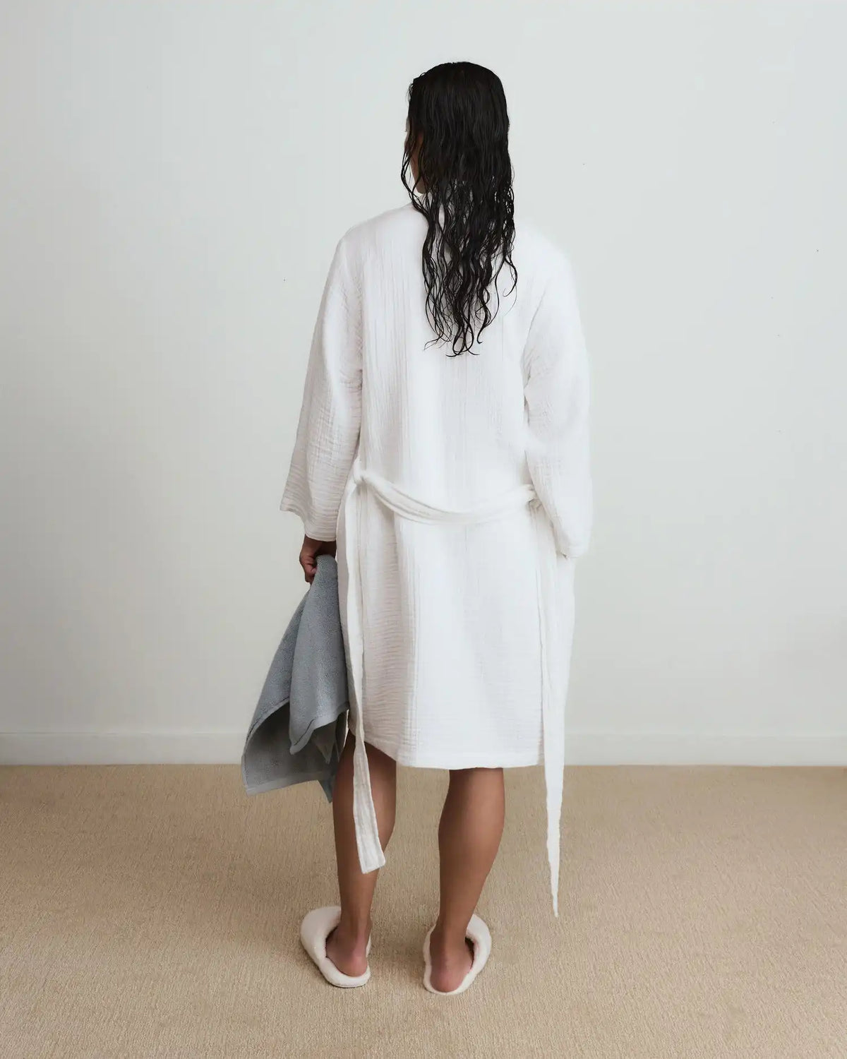 Cloud Cotton Robe (White)