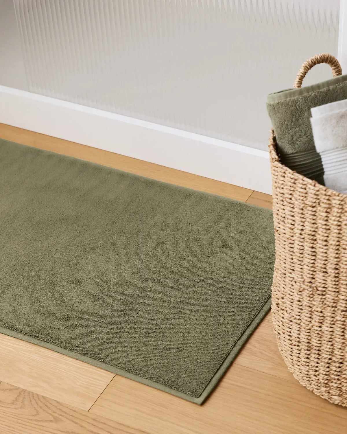 Classic Turkish Cotton Tub Mat (Thyme)