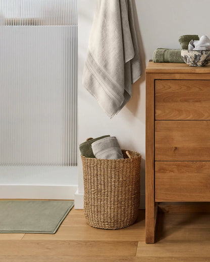 Classic Turkish Cotton Tub Mat (Thyme)