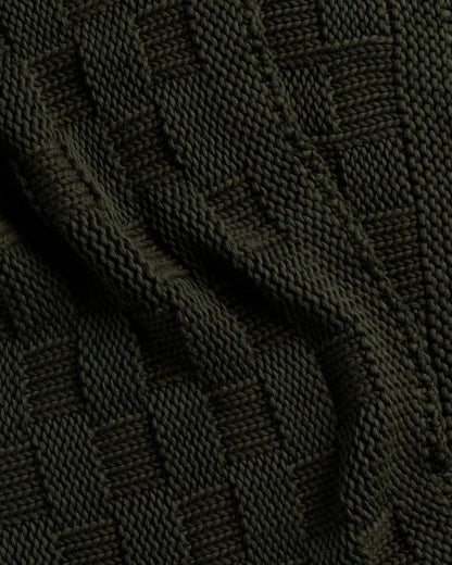 Basketweave Throw (Evergreen)