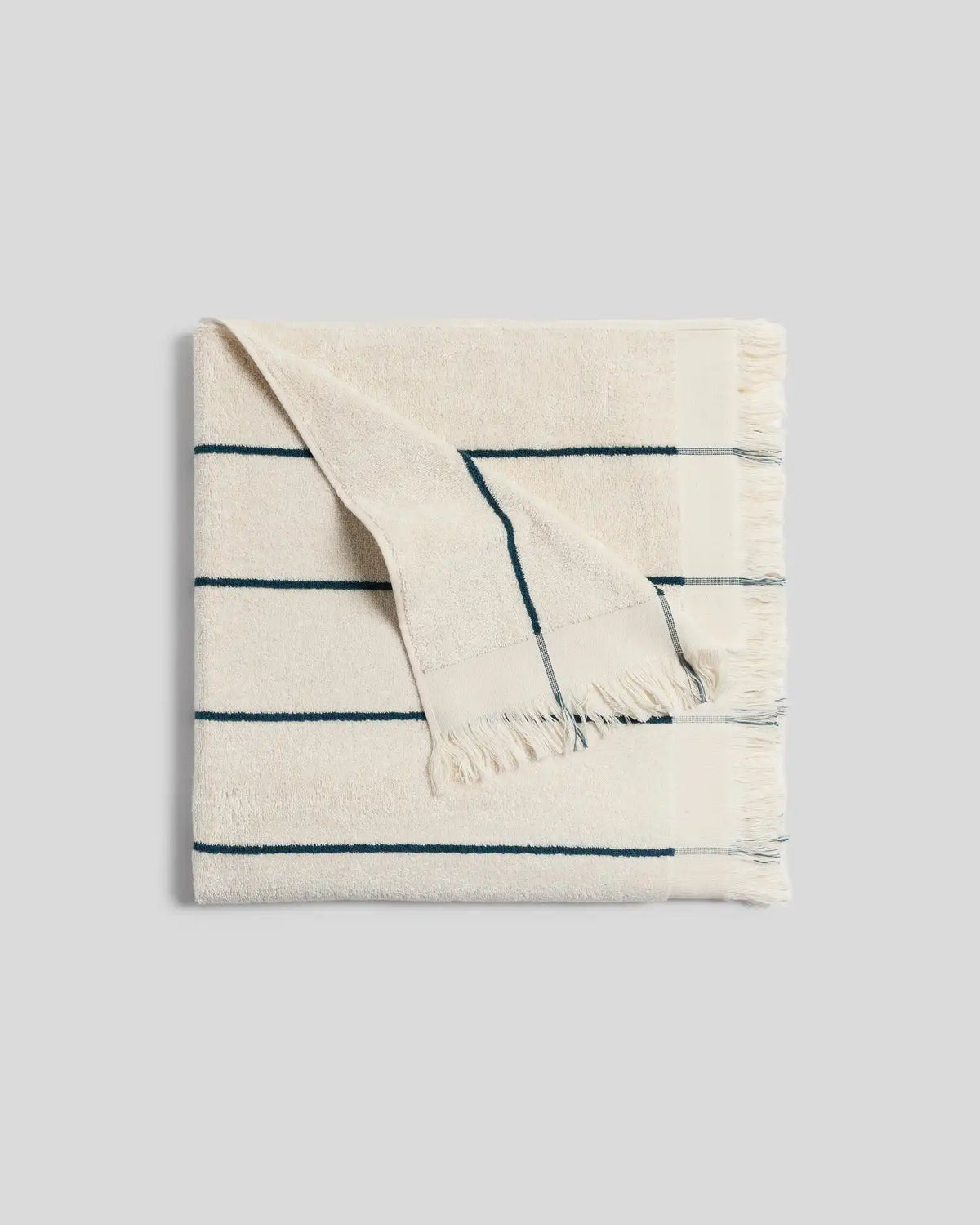 Bayside Beach Towel - FINAL SALE (Natural with Peacock)