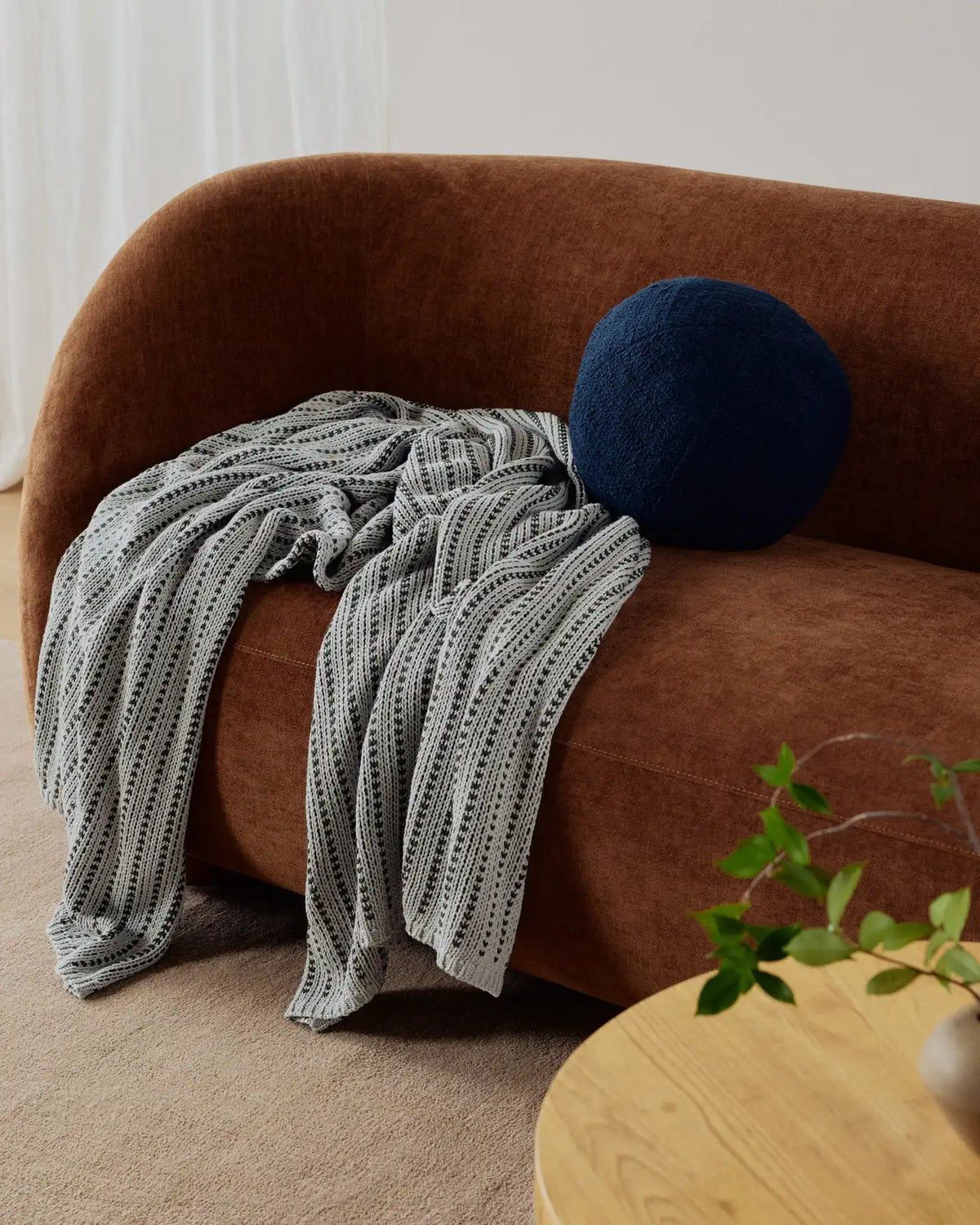 Boucle Ball Pillow (Ink)
