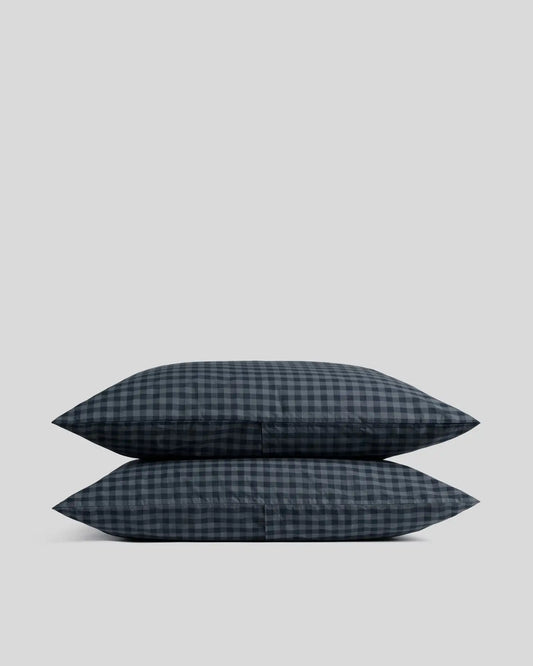 Brushed Cotton Pillowcase Set (Dusk Check)