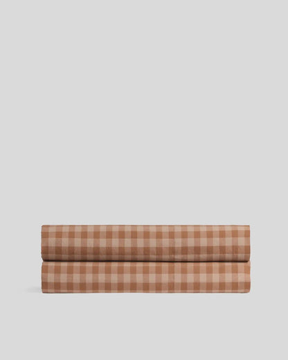 Brushed Cotton Fitted Sheet (Adobe Check)