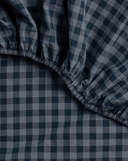 Brushed Cotton Fitted Sheet (Dusk Check)