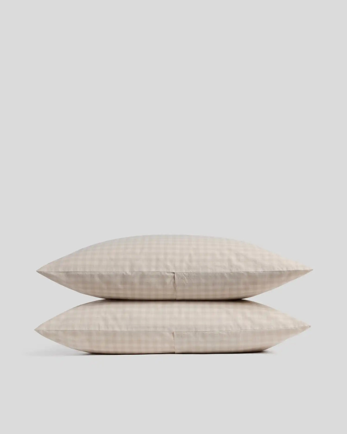 Brushed Cotton Pillowcase Set (Bone Check)