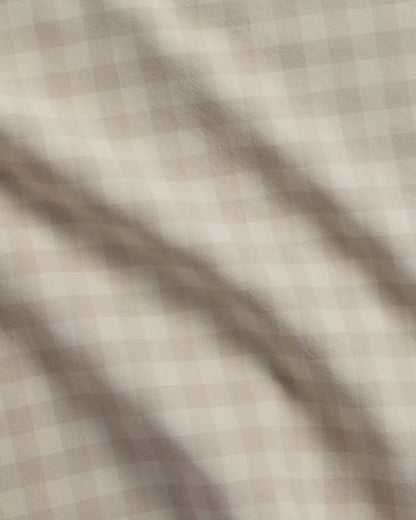 Brushed Cotton Sheet Set - Bone Check F/Q