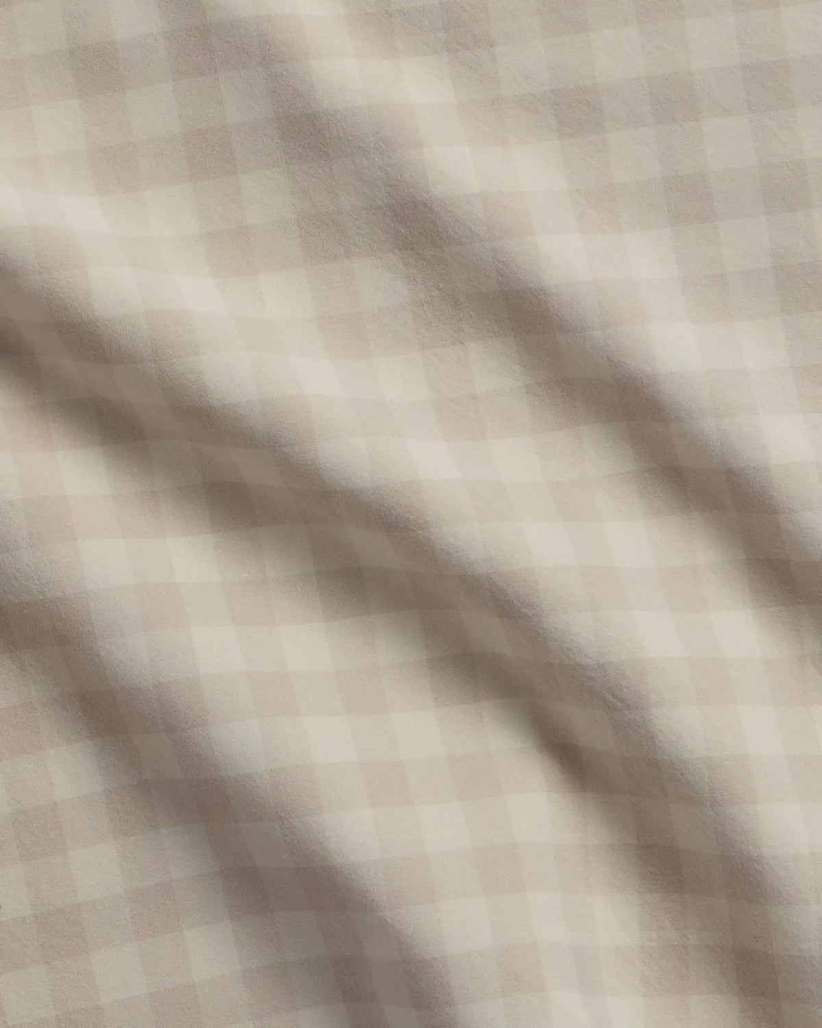 Brushed Cotton Pillowcase Set (Bone Check)